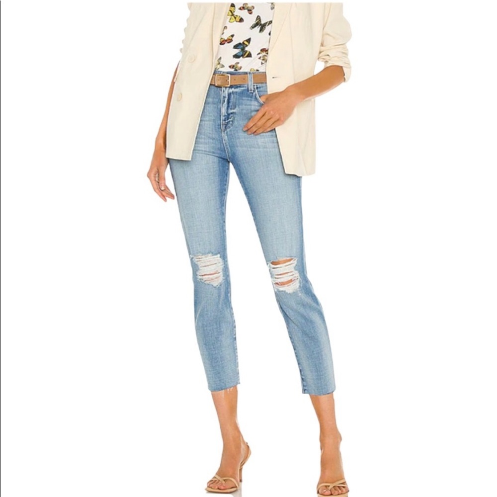 NWT L’AGENCE El Matador Ripped Distressed Mid Rise Jeans Size 25 - Picture 6 of 16
